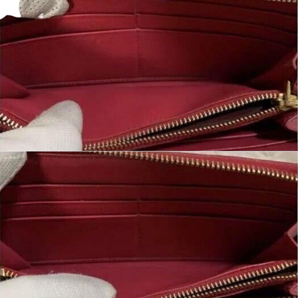 229164P (S2) Prada Wallet Long Round Zipper Pink Leather - Picture 9 of 10